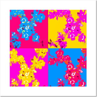 Tile Roses Pattern Posters and Art